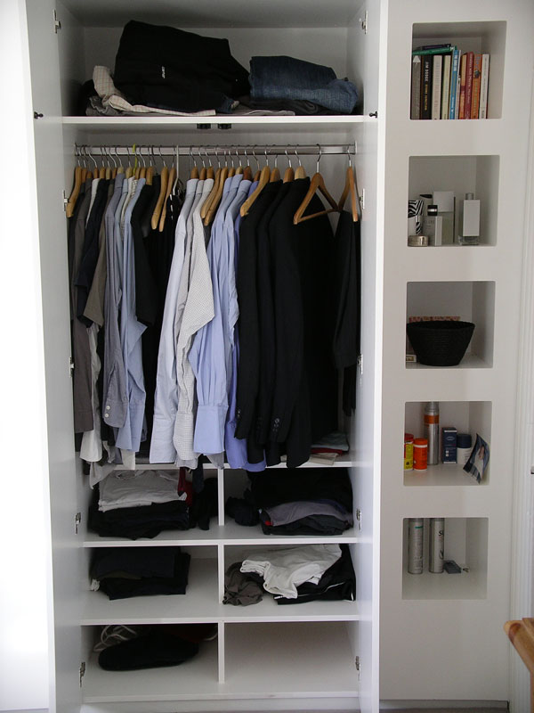 interior of bespoke fitted wardrobe
