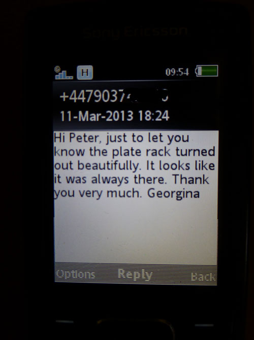 text from satisfied client of Peter Henderson