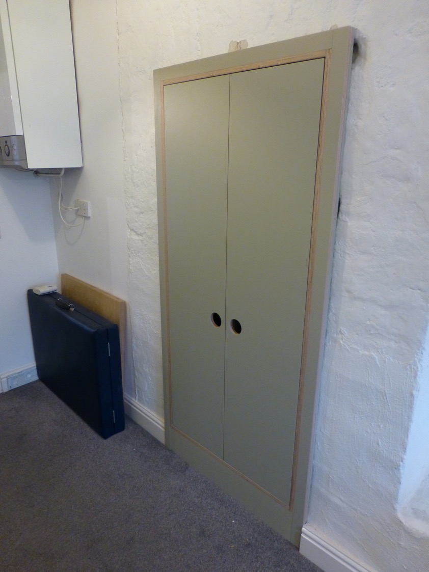 bespoke cupboard in laminated birch ply Brighton UK