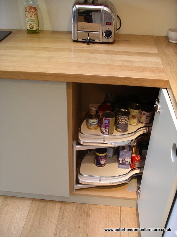 kitchen corner cabinet with pull-out storage unit